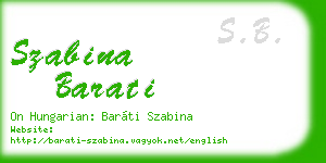 szabina barati business card