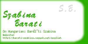 szabina barati business card